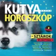 A képen a Kutyahoroszkóp című könyv látható a háttérben egy husky.