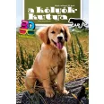 A képen A kölyökkutya 3D című könyv látható egy labradorral a háttérben.