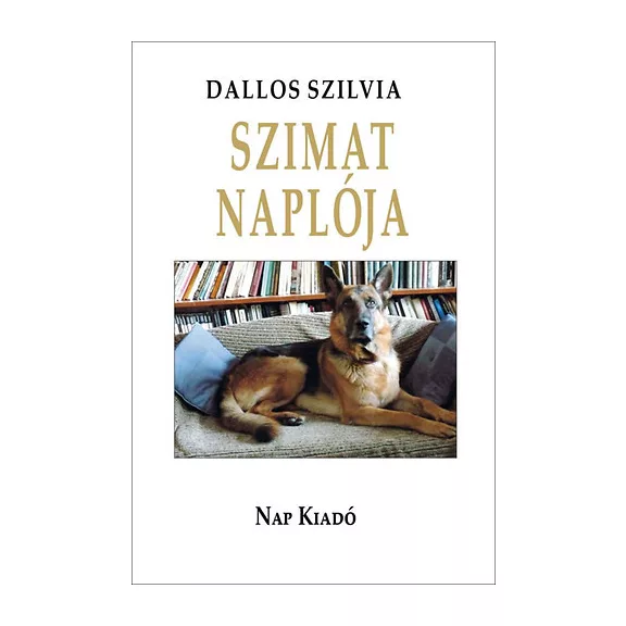 A képen a Szimat naplója című könyv látható kutyás gyerekkönyves háttér előtt.