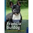 A képen a Francia buldog című könyv látható a háttérben egy francia buldog.