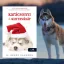 A képen a Karácsonyi kutyavásár című könyv látható a háttérben egy husky.