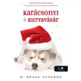 A képen a Karácsonyi kutyavásár című könyv látható a háttérben egy husky.
