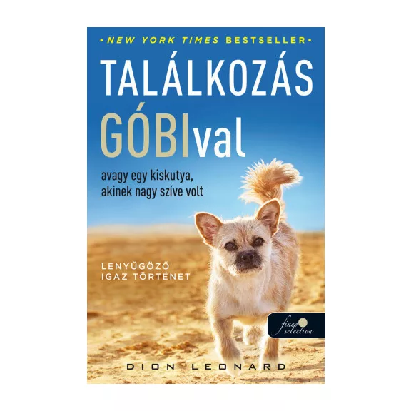 A képen a Találkozás Góbival című könyv látható a háttérben egy csivava.