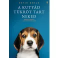 A képen A kutyád tükröt tart neked című könyv látható a háttérben egy beagle akit gazdája ölel.