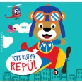 A képen a Topi kutya repül című mesekönyv látható a háttérben egy kutyával.