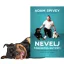 A képen a Nevelj tökéletes kutyát című könyv látható egy rottweiler kutyával a háttérben.