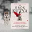 A képen Az örök kutya című könyv látható a háttérben egy huskyval.