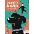 A képen a Petőfi Sándorka és a kutyakölyök című könyv látható a háttérben egy labrador.