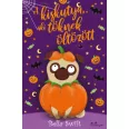 A képen az A kiskutya aki töknek öltözött című könyv látható tökökkel a háttérben.