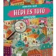 A képen a Hédi és Totó böngészője című könyv látható a háttérben egy kutyával.