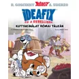 A képen a Kutyakínálat római tálkán című könyv látható a háttérben kutyákkal.
