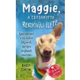 A képen a Maggie a csodakutya rendkívüli élete című könyv látható a háttérben egy réttel.