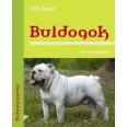 A képen a Buldogok című könyv látható kutyás témájú háttérrel.