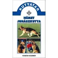 A képen a Német juhászkutya című könyv látható kutyás témájú háttérrel.