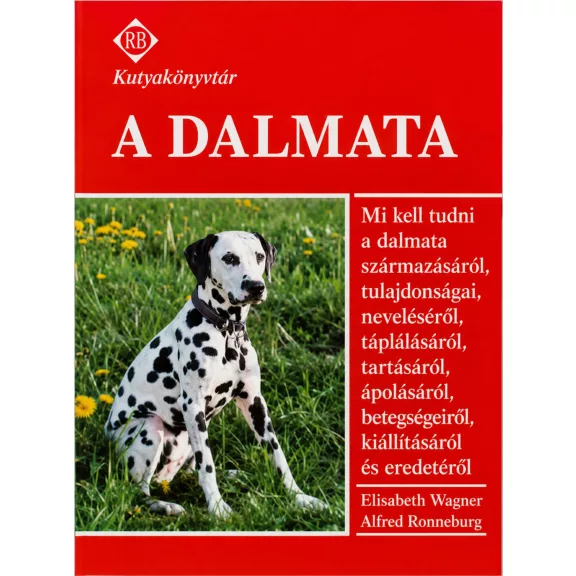 A képen A dalmata című könyv látható kutyás témájú háttérrel.