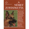A képen A német juhászkutya című könyv látható kutyás témájú háttérrel.