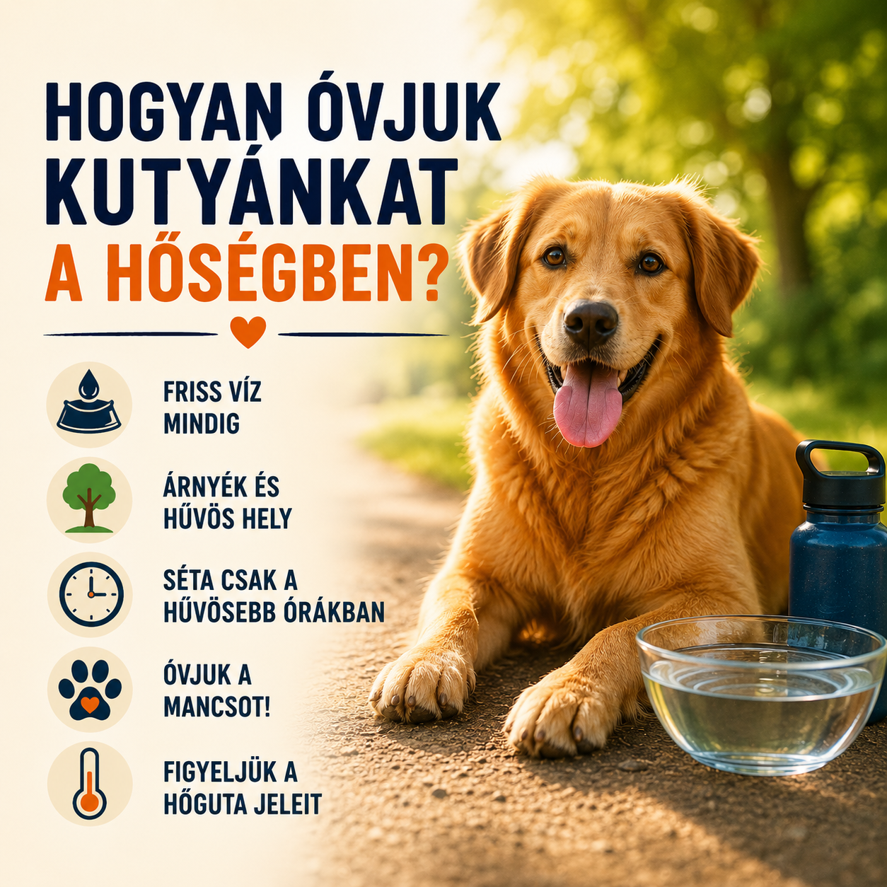 Hogyan óvjuk kutyánkat a hőségben?