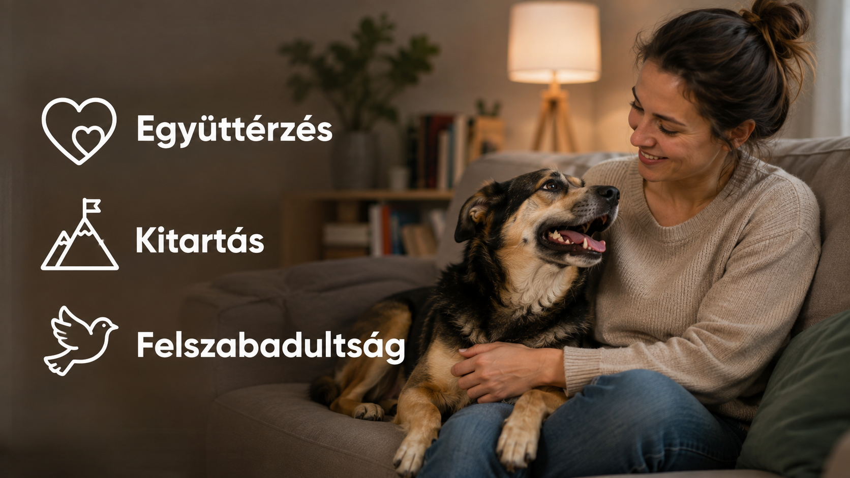 Kutyatréner, gazdi és félős kutya fokozatos gyakorlás közben, szabályozható távolsággal
